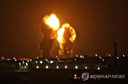 이스라엘의 가자지구 폭격 장면[AFP=연합뉴스]