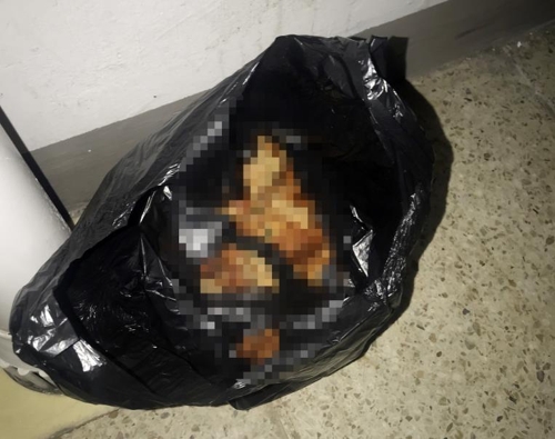 숨진 일가족이 먹고 남긴 것으로 추정되는 배달음식 찌꺼기