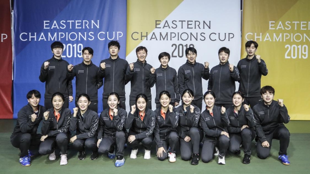 동북아 5개국 대회에 참가했던 서울팀의 남녀 선수단