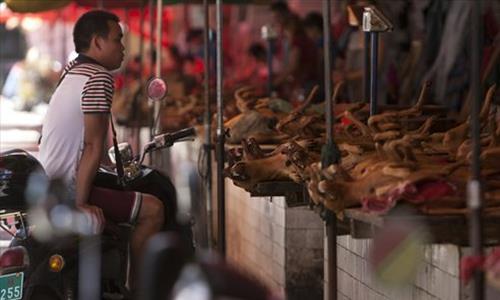 중국 광시좡족자치구의 개고기 시장 [사진 글로벌타임스. 재판매 및 DB 금지]
