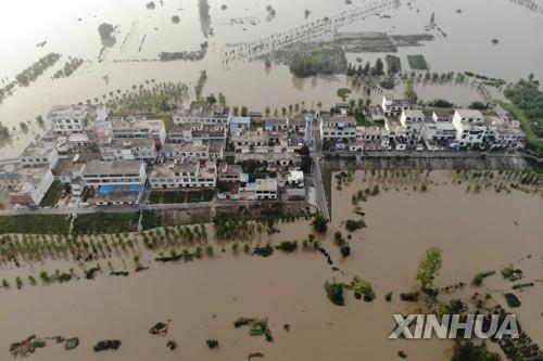 지난달 안후이성 홍수피해 지역