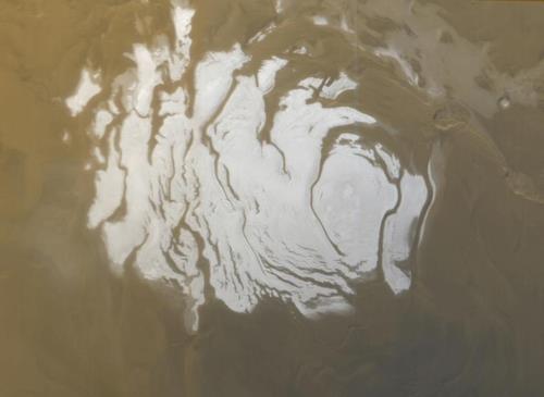 폭 420㎞에 달하는 화성 남극의 얼음 