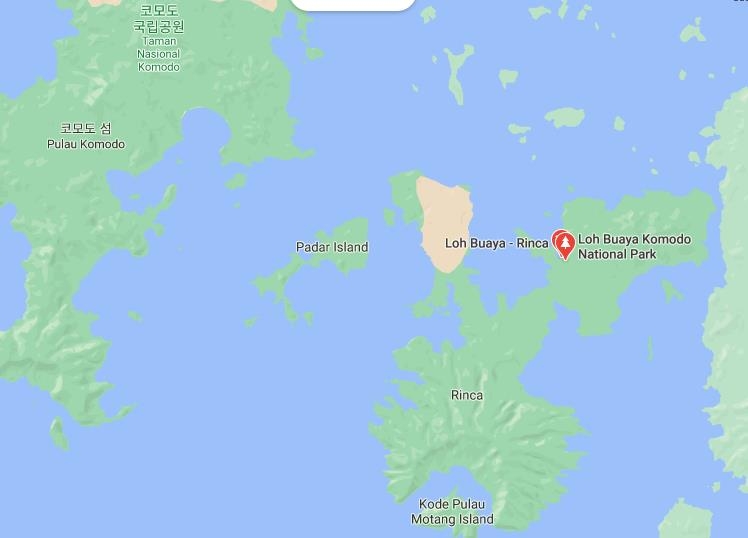 코모도국립공원을 이루는 29개 섬 중 코모도섬, 빠다르섬, 린카섬