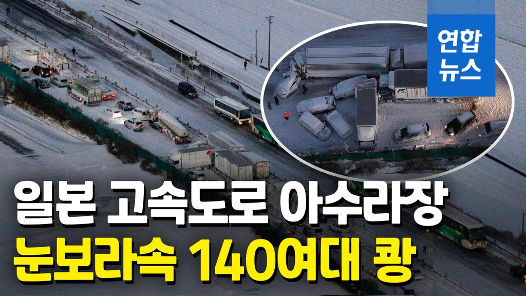 [영상] 일본서 차량 140여대 연쇄추돌…"눈보라에 아무것도 안보여" - 2