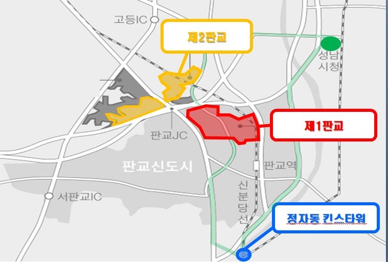 '판교 게임·콘텐츠 특구' 위치도