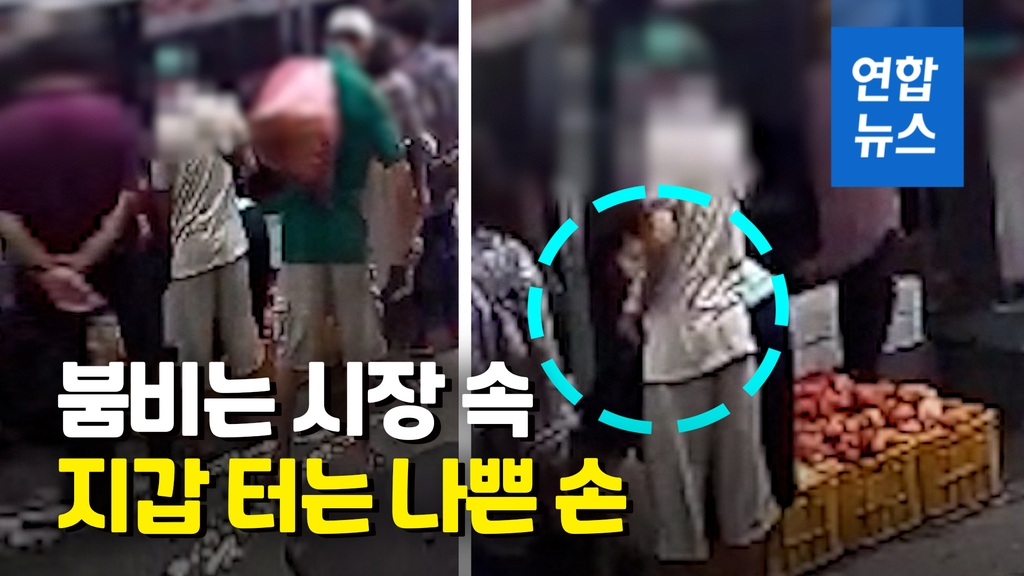 [영상] 아주머니 가방에 손이 쓱…CCTV에 딱 걸린 60대 소매치기범 - 2