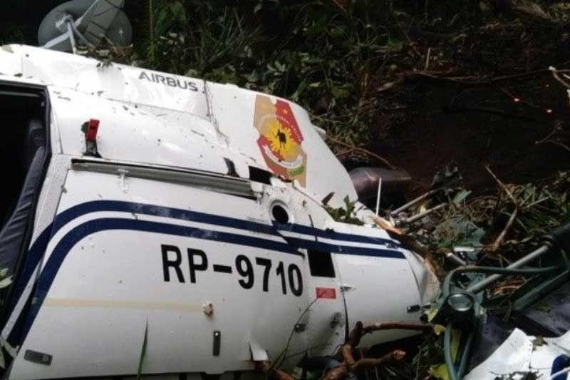21일 케손주에 추락한 필리핀 경찰 소속 에어버스 H125 헬기 