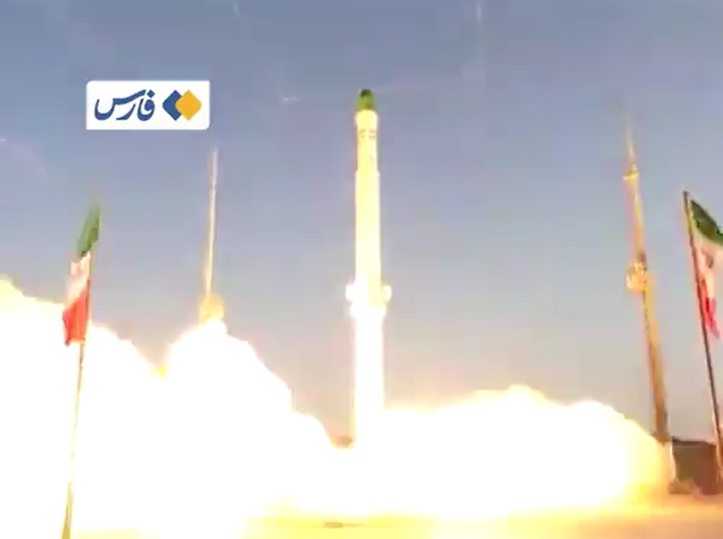 이란이 공개한 로켓 발사 장면
