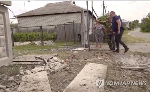 교전으로 파괴된 러시아 벨고로드주의 건물