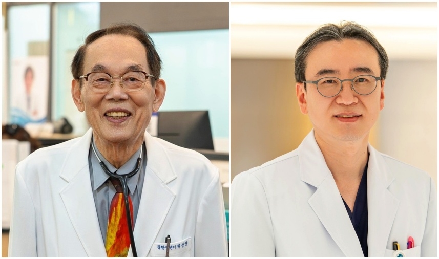 (서울=연합뉴스)제5회 김우중의료인 수상자인 위상양(82·왼쪽) 전 장수군보건의료원장과 전진동(53) 미즈메디병원 진료부장. 2025.11.30. [대우재단 제공. 재판매 및 DB 금지]
