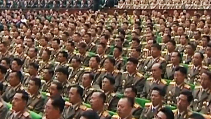 북한 간부들, 당창건 70주년 축하문 채택