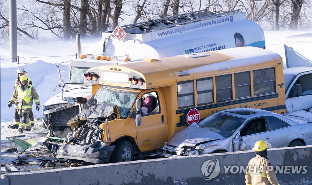 Canada Quebec Multi Vehicle Crash