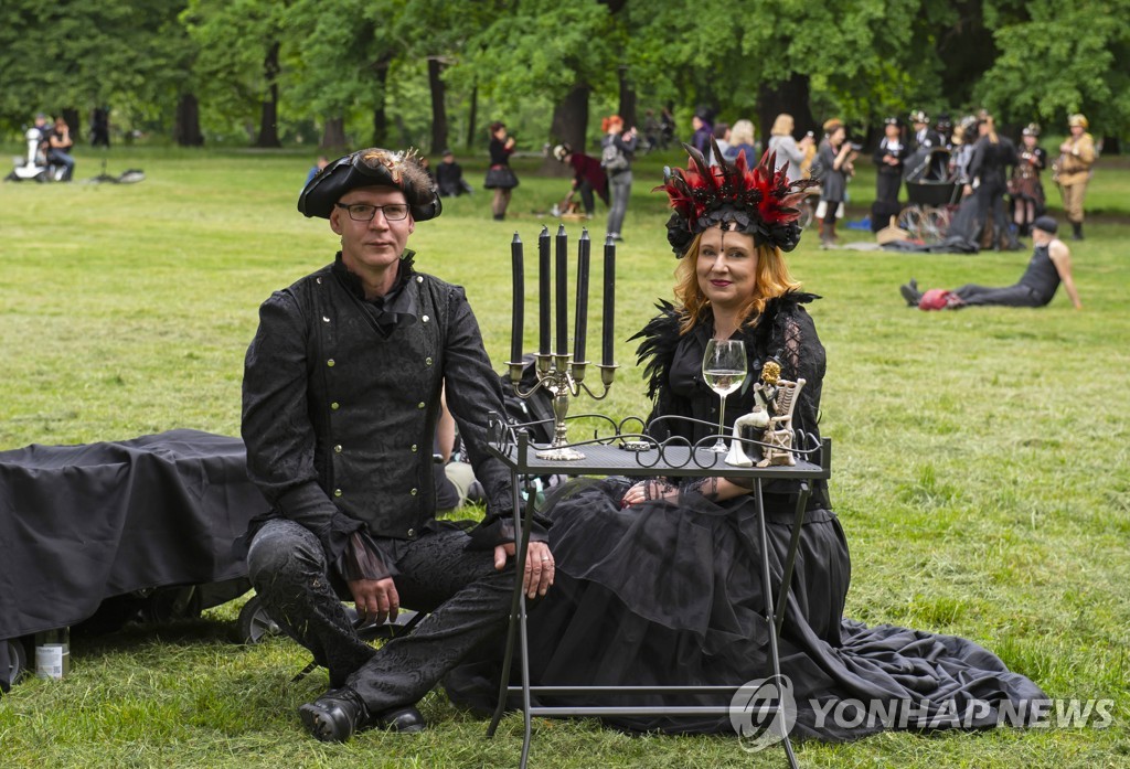 Virus Outbreak Germany Wave Gothic