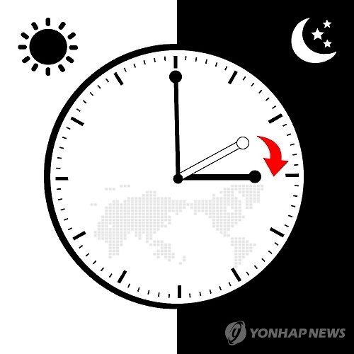 서머타임 일광절약시간제(일러스트)