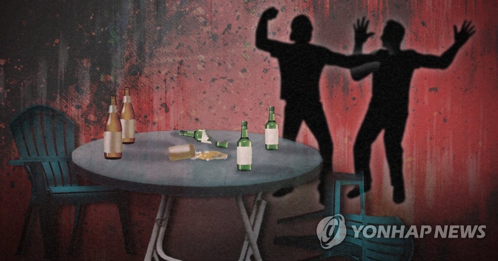 술자리 폭행·난투극 (PG) [제작 최자윤] 일러스트