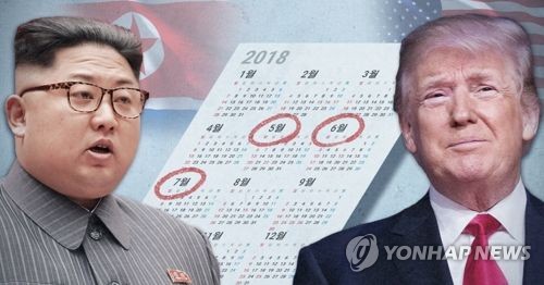 북미정상회담, 5·6·7월 중 언제? (PG)