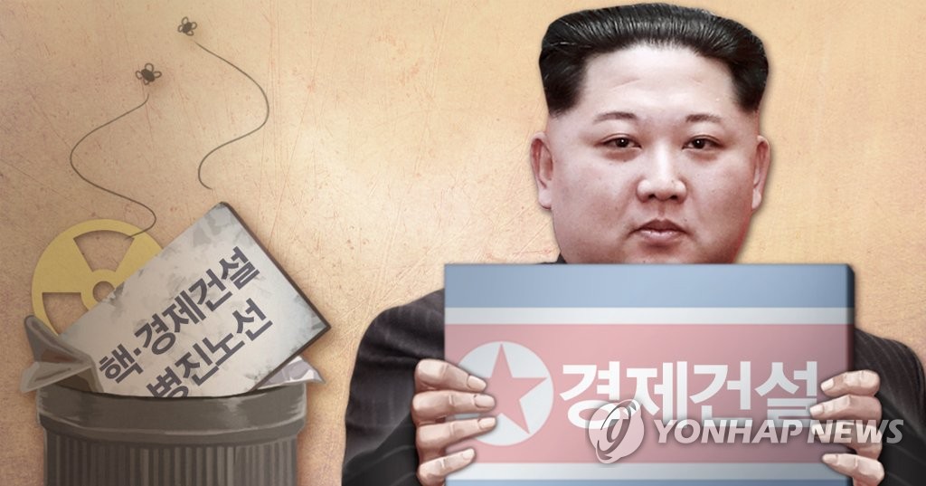 북한 '핵·경제건설 병진노선' 대신 경제건설 집중 (PG)
