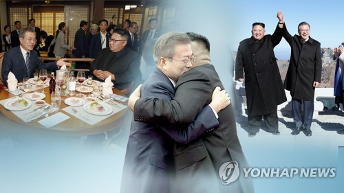 '20시간의 동행'…순안공항에서 백두산까지(CG)