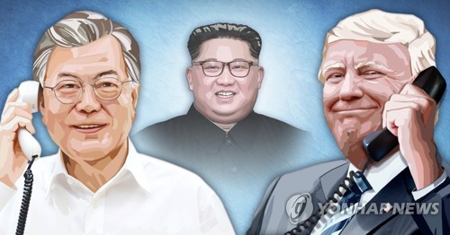 문재인 대통령과 트럼프 대통령 (PG)