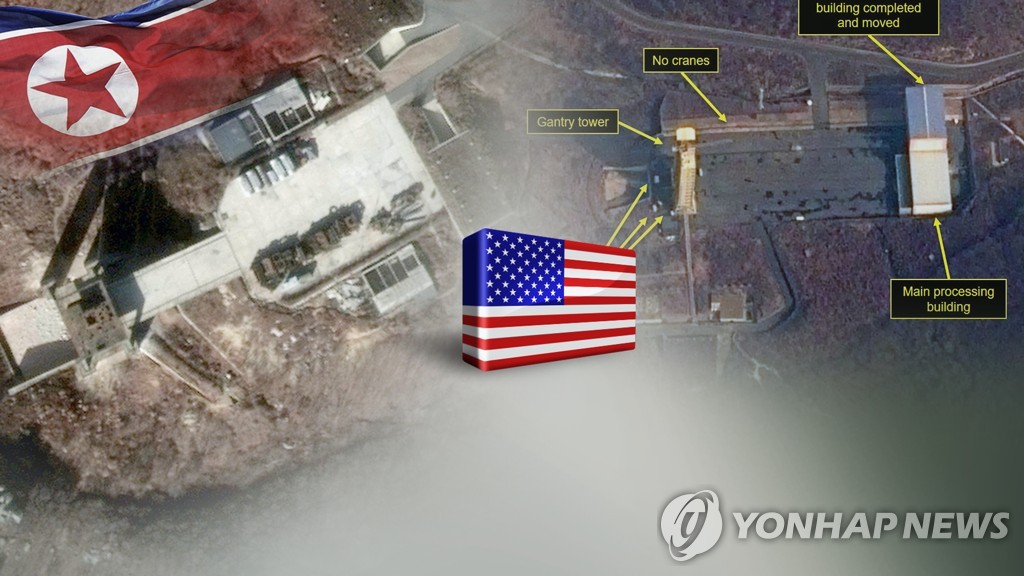 趙明均統一部長官は北朝鮮のミサイル発射施設の復旧について、米朝非核化交渉が合意に至ると予想した北朝鮮が爆破を効果的に見せるためにあえて復旧させ可能性もあるとの認識を示した＝（聯合ニュースＴＶ）