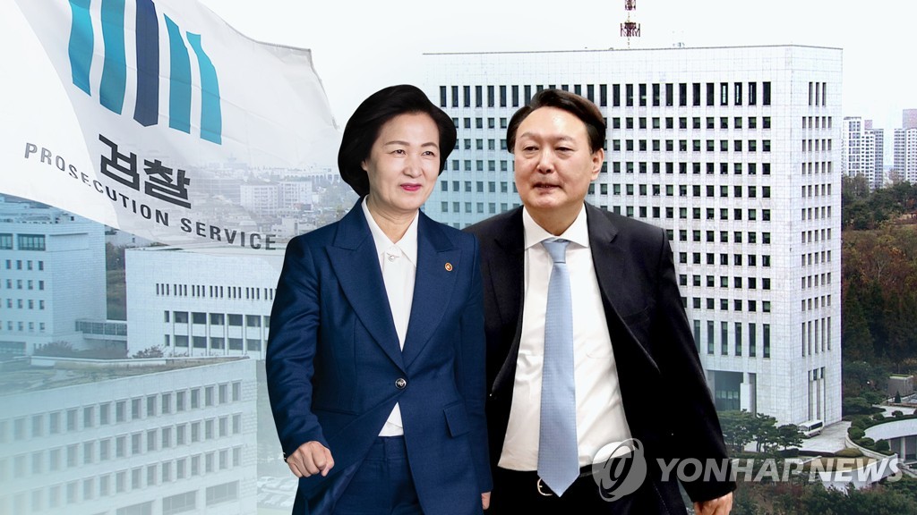 추미애 법무부 장관(왼쪽)과 윤석열 검찰총장 (CG)