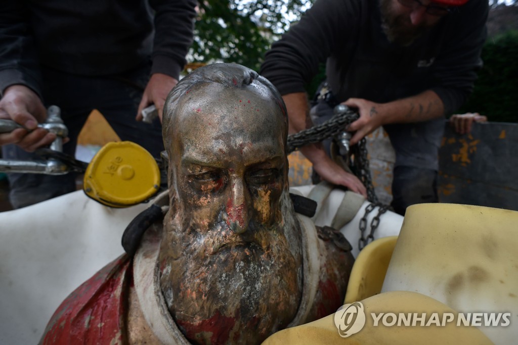 BELGIUM-CONGO-HISTORY-RACISM-MONUMENT