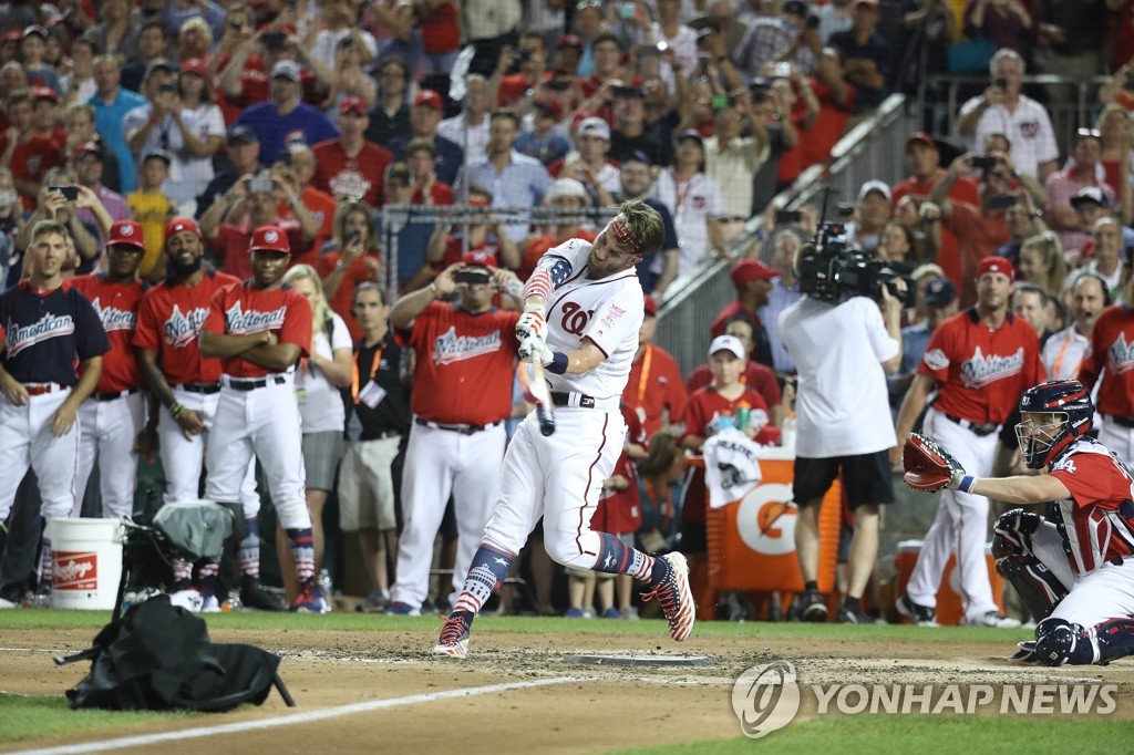 지난해 MLB 올스타전 홈런 더비에 참가한 브라이스 하퍼