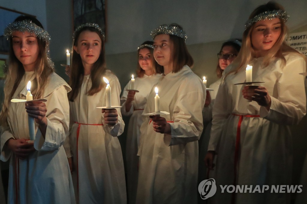 Celebration of Saint Lucy's Day in St Petersburg
