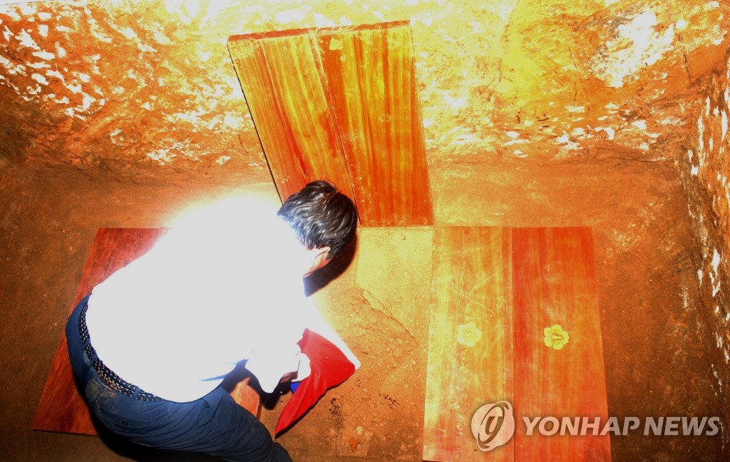 김前대통령 묘에 태극기 묻었다 환수