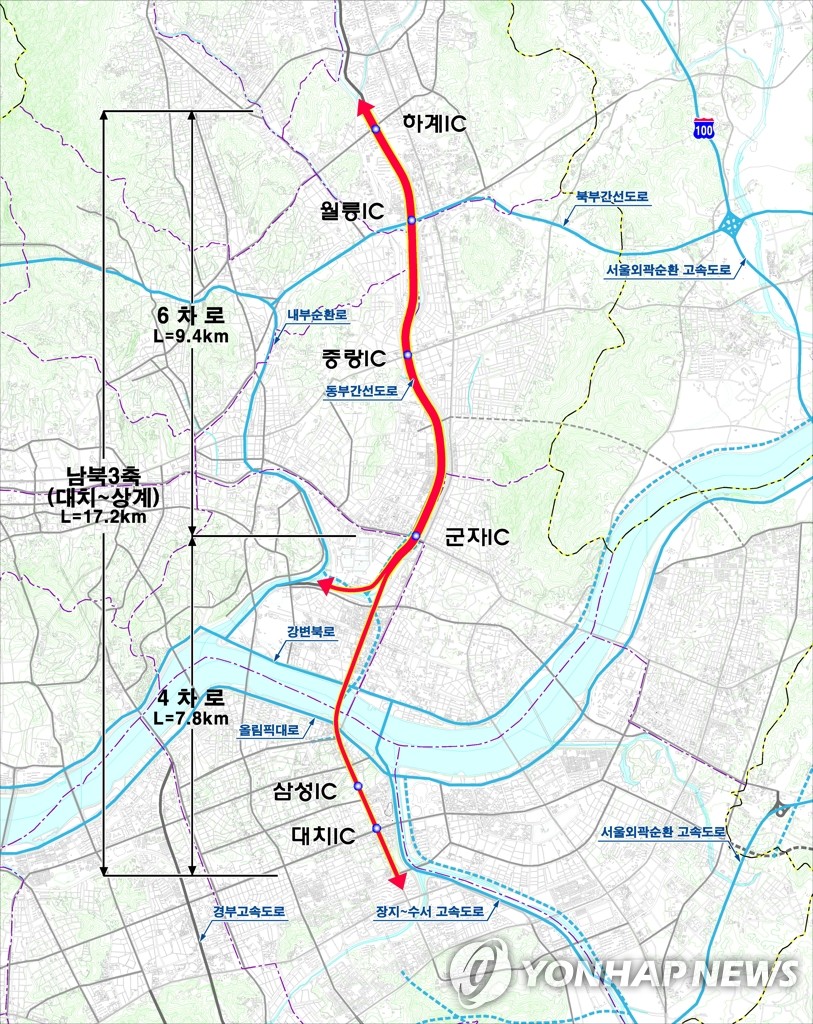 동부간선로 17.2㎞ 지하화 계획 세운다