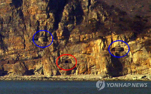백령도 위협하는 北 장산곶 해안포