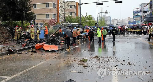 소방헬기 광주 도심서 추락