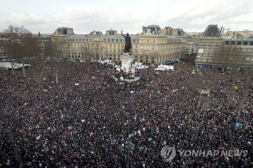 세계지도자·시민 150만명, 파리서 '테러 규탄' 행진