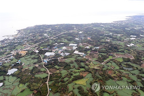 하늘에서 본 제주 제2공항 예정지(연합뉴스 자료사진)