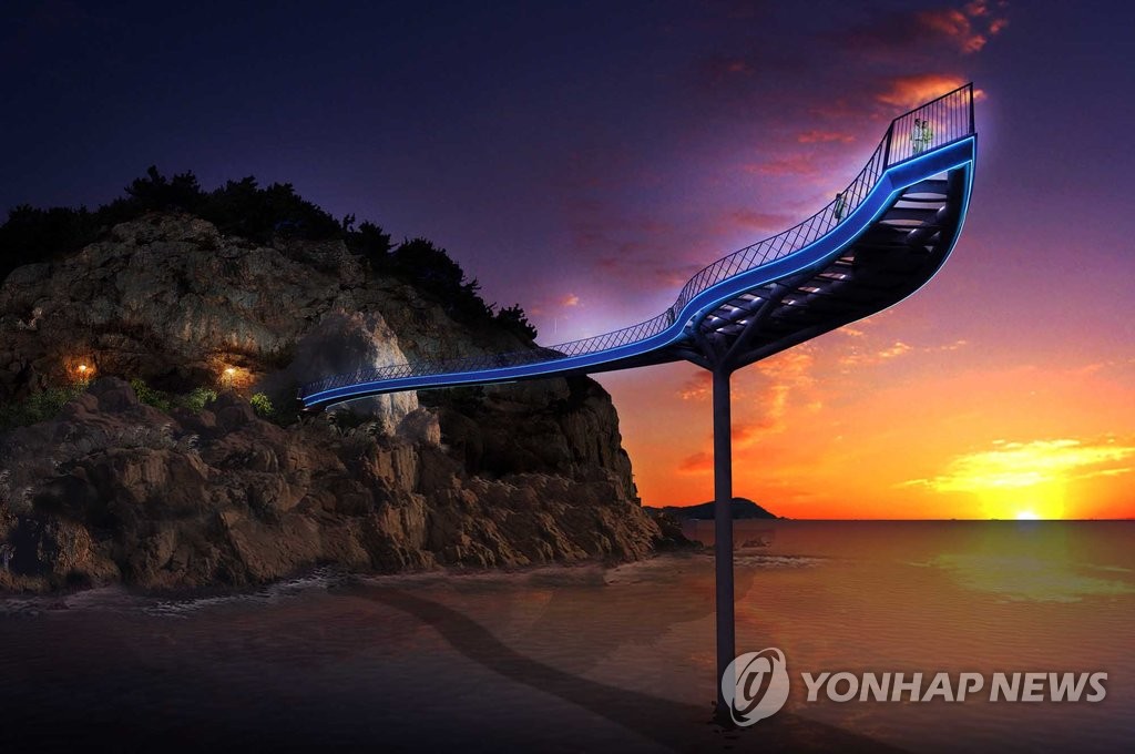해운대 청사포 바다위 걷는 전망대