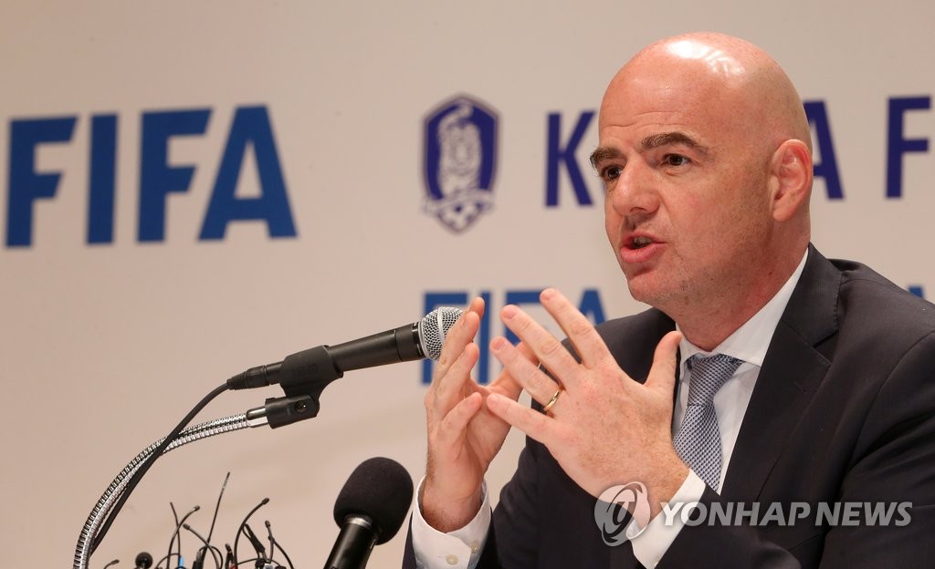 지아니 인판티노 FIFA 회장 취임 후 첫 방한
