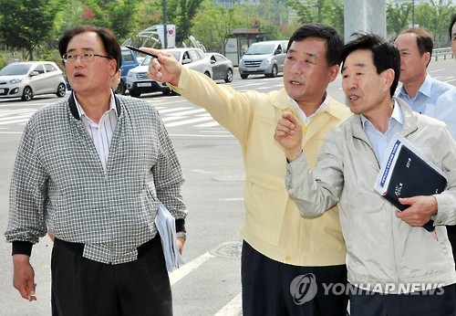 울산혁신도시 점검하는 박성민 울산중구청장