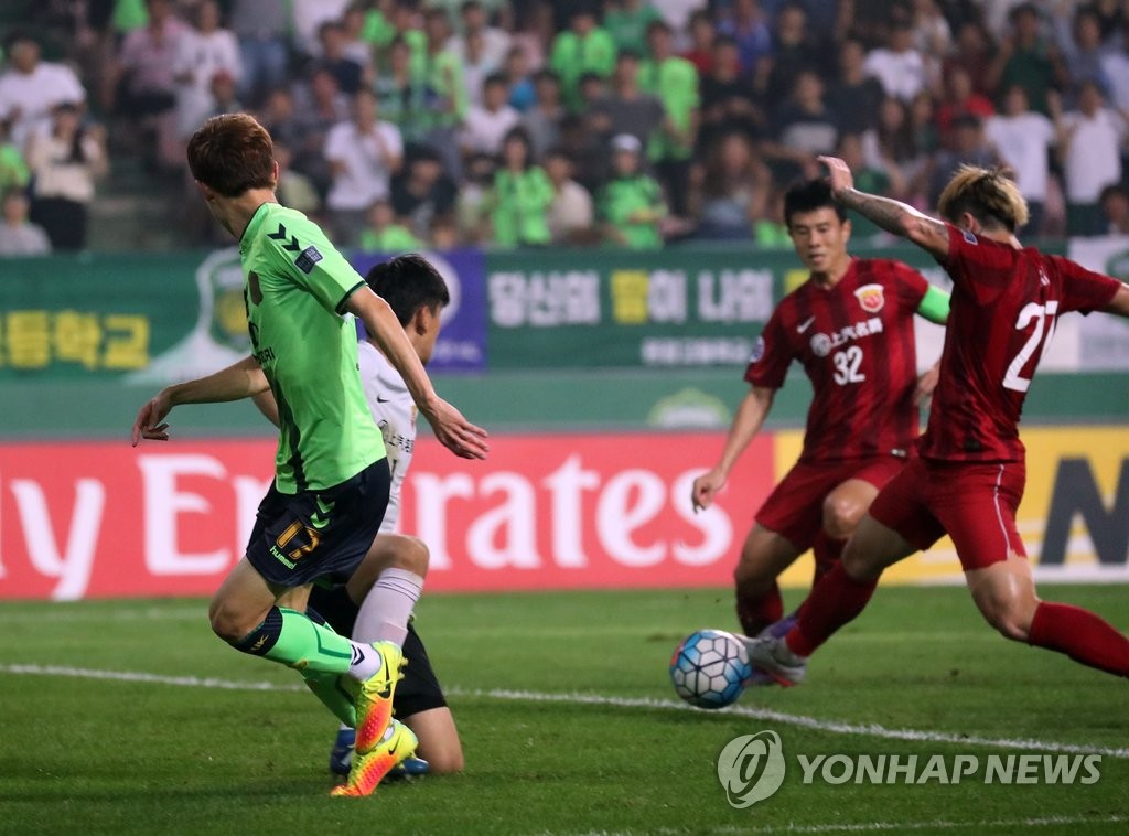 중국 자책골 모습
