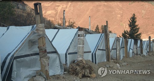 북한 수해복구 현장