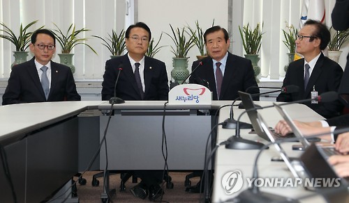 정진석, 한광옥 비서실장 접견