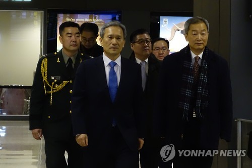 미국 워싱턴DC 도착한 김관진 국가안보실장