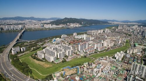 하늘에서 본 풍납토성