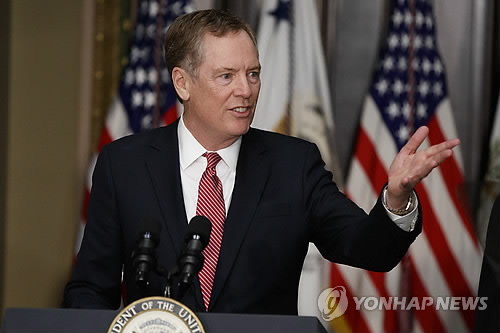 로버트 라이트하이저 미국 무역대표부(USTR) 대표