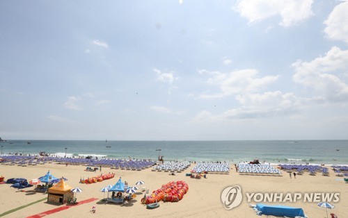 말복 더위 뜨거운 해운대