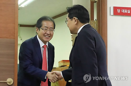 홍준표 만난 전병헌