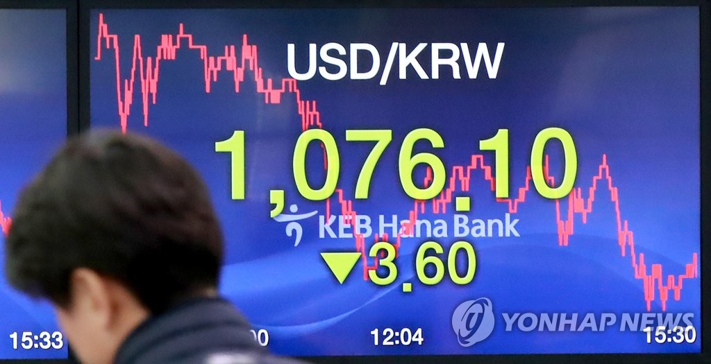원-달러 환율 2년 8개월만에 최저치