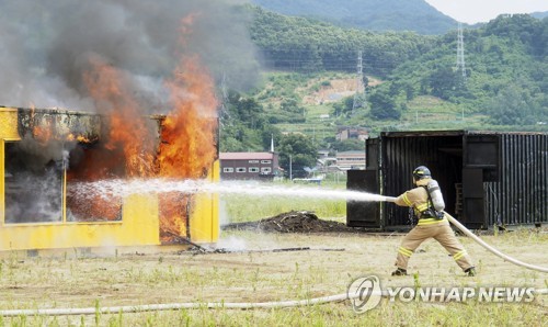 충북소방, 화재 진압 훈련