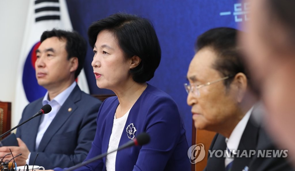 발언하는 추미애 대표