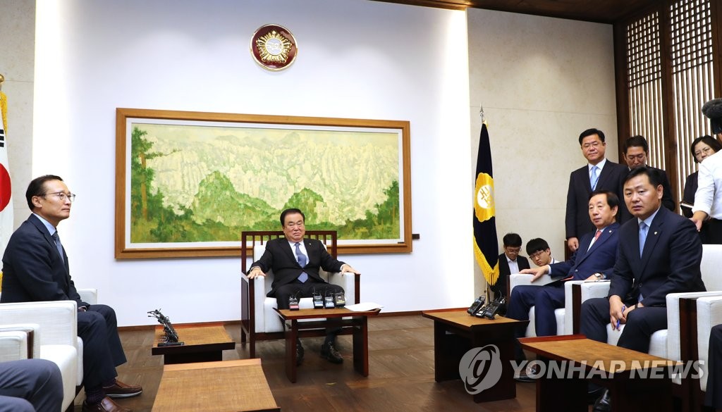 문희상 의장, 교섭단체원내대표 회동