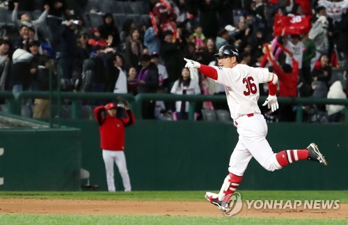 SK 박정권 플레이오프 1차전 '끝내기 홈런'